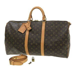 Louis Vuitton Monogram Keepall Bandouliere travel bag Brown